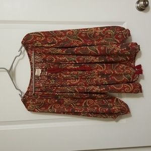 Ralph Lauren Denim & Supply Boho Tassel Peasant Top Size Large